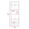 Tuhome Multistorage Pantry abinet, Five Shelves, Double Door Cabinet, Pearl ALN5531